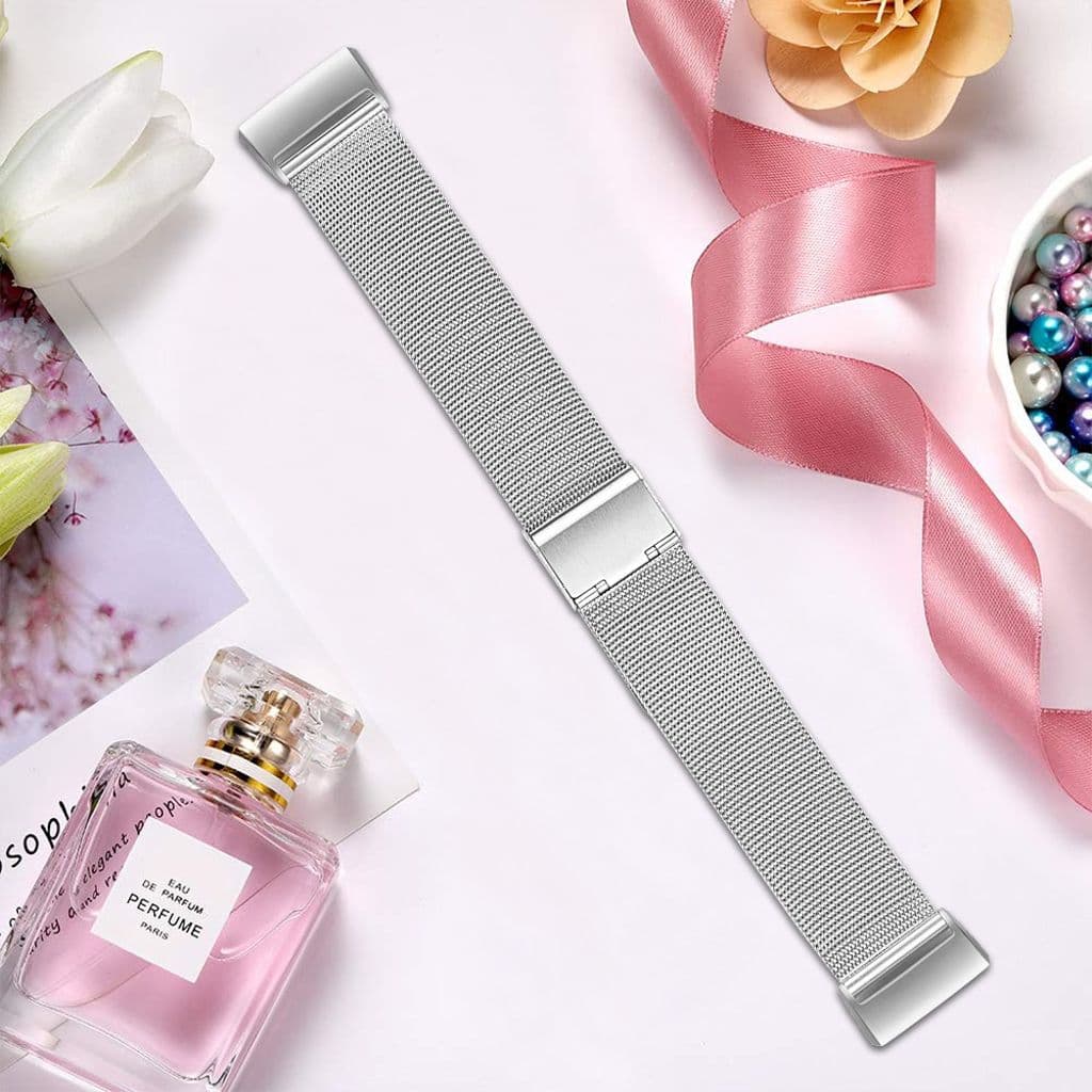 Fitbit Charge 6/5 Klockarmband i rostfritt stål - Silver - Bild 4