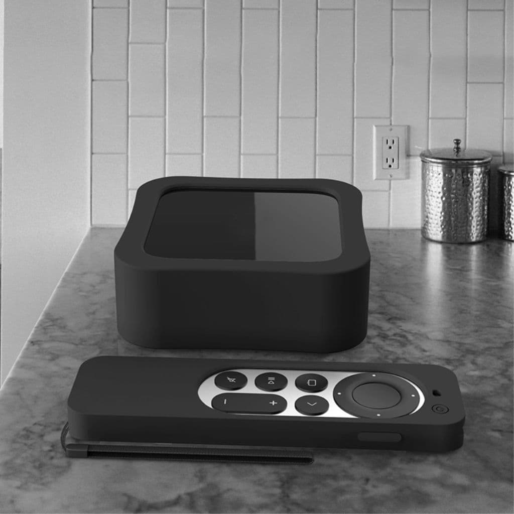Apple TV 4K 2021 set-top box + fjärrkontroll fodral - Svart