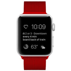 JLT Apple Watch 38/40/41/42mm Milanese Klockarmband - Röd