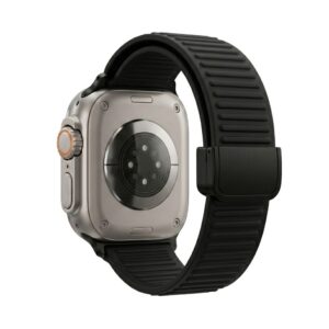 Apple Watch 42/41/40/38mm Silikonarmband med magnetspänne - Svart