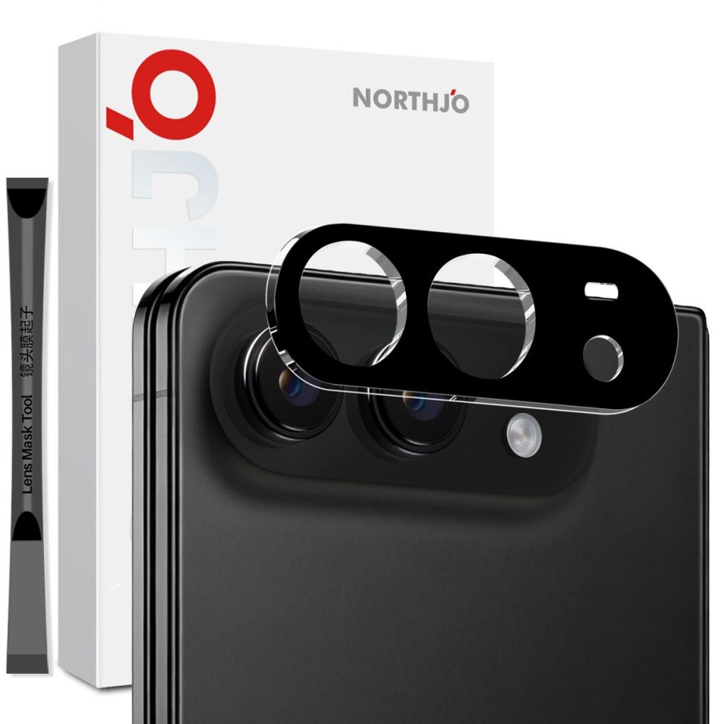 NORTHJO iPhone Duo Linsskydd 3D i härdat glas - Svart