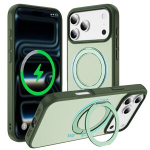 iPhone 18 Pro Max/17 Pro Max MagSafe Skal med ringställ - Grön