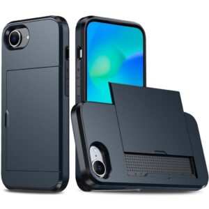iPhone 16e Skal med Kortfack - Mörkblå