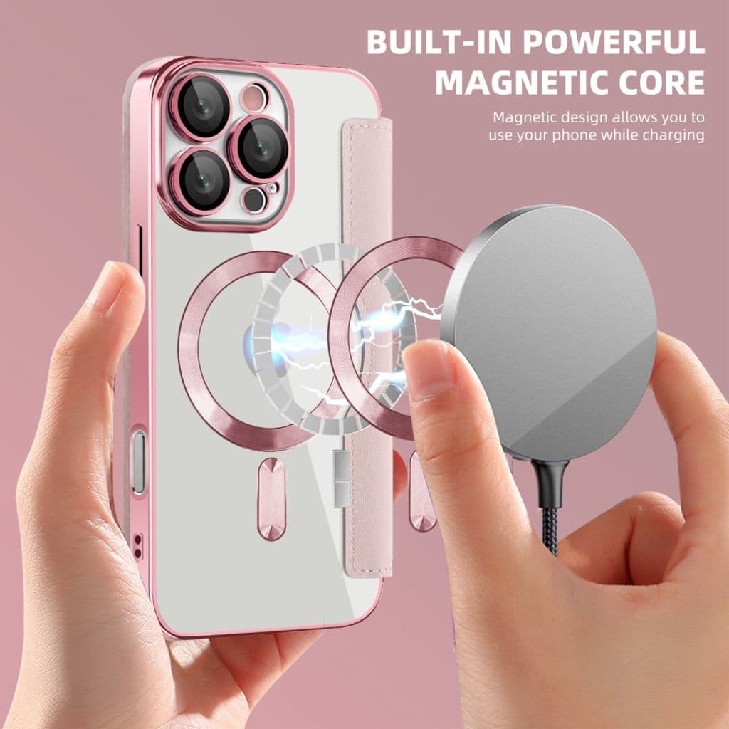 iPhone 16 Pro Max Fodral med Kortplatser - Rosa