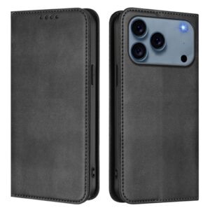 iPhone 18 Pro/17 Pro Plånboksfodral i PU-läder med RFID-skydd - Svart
