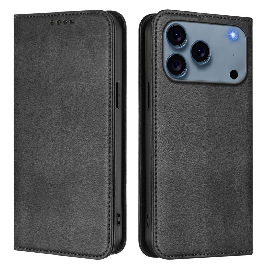 iPhone 18 Pro/17 Pro Plånboksfodral i PU-läder med RFID-skydd - Svart