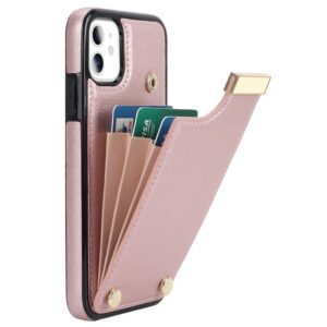 iPhone 11 Skal med korthållare - Roséguld