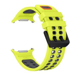 Samsung Galaxy Watch Ultra/Ultra2 Armband i duofärgat silikon - Lime/Grå