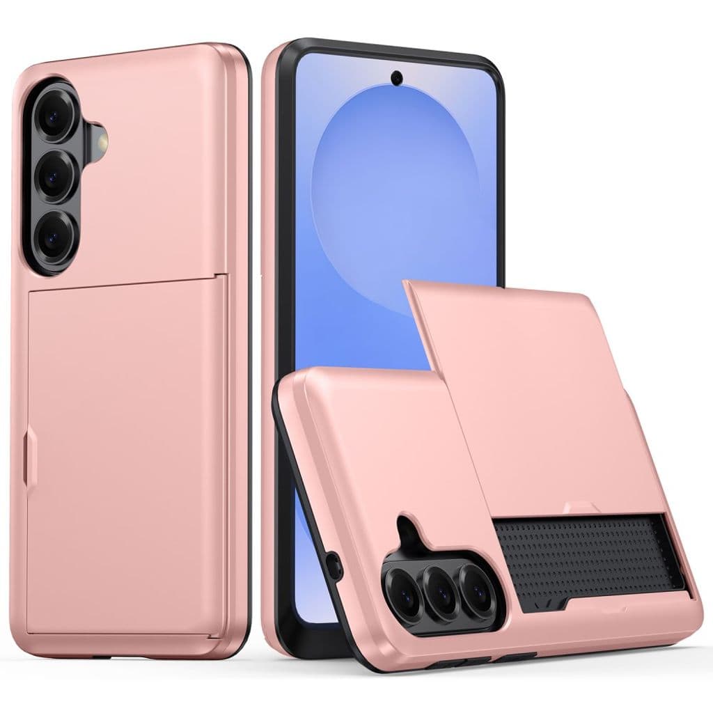 AMORUS Samsung Galaxy S26 Plus Plånboksskal med korthållare - Roséguld