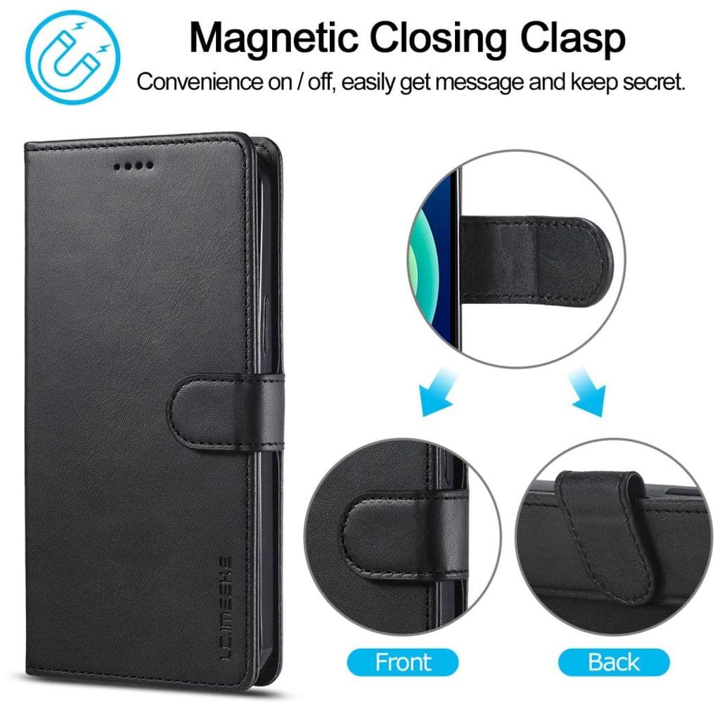 LC.IMEEKE iPhone 14 Plånboksfodral Stativ Stötsäker - Svart - Bild 8