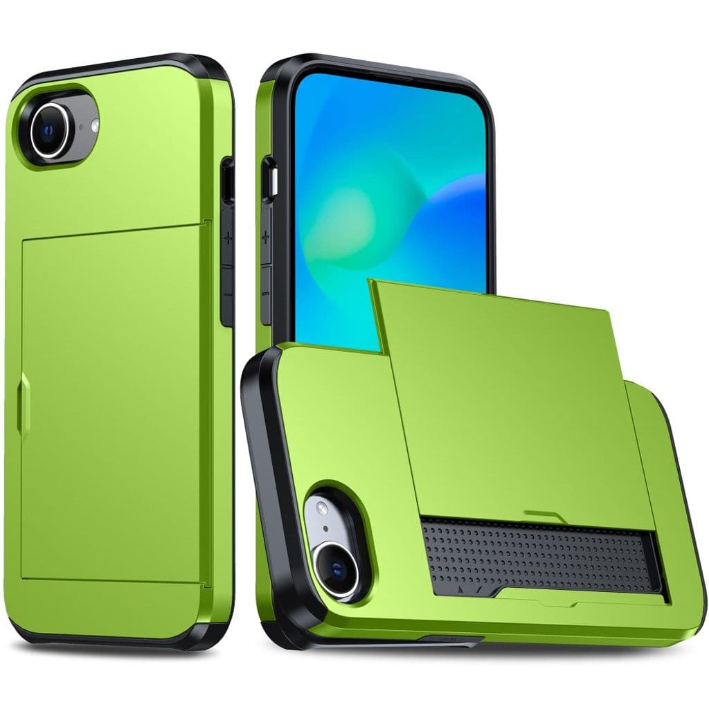 iPhone 16e Skal med Kortfack - Grön
