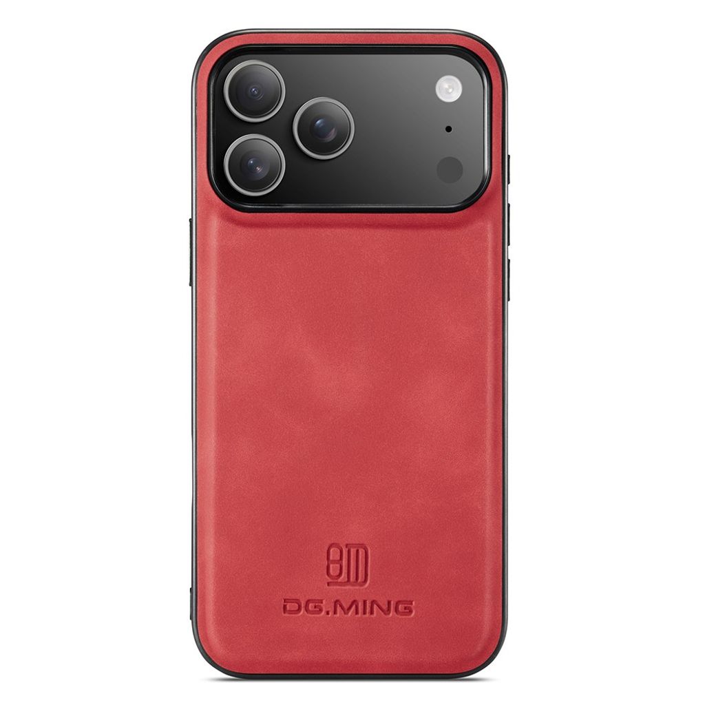 DG.MING Skal i PU-läder till iPhone 18 Pro Max/17 Pro Max - Röd