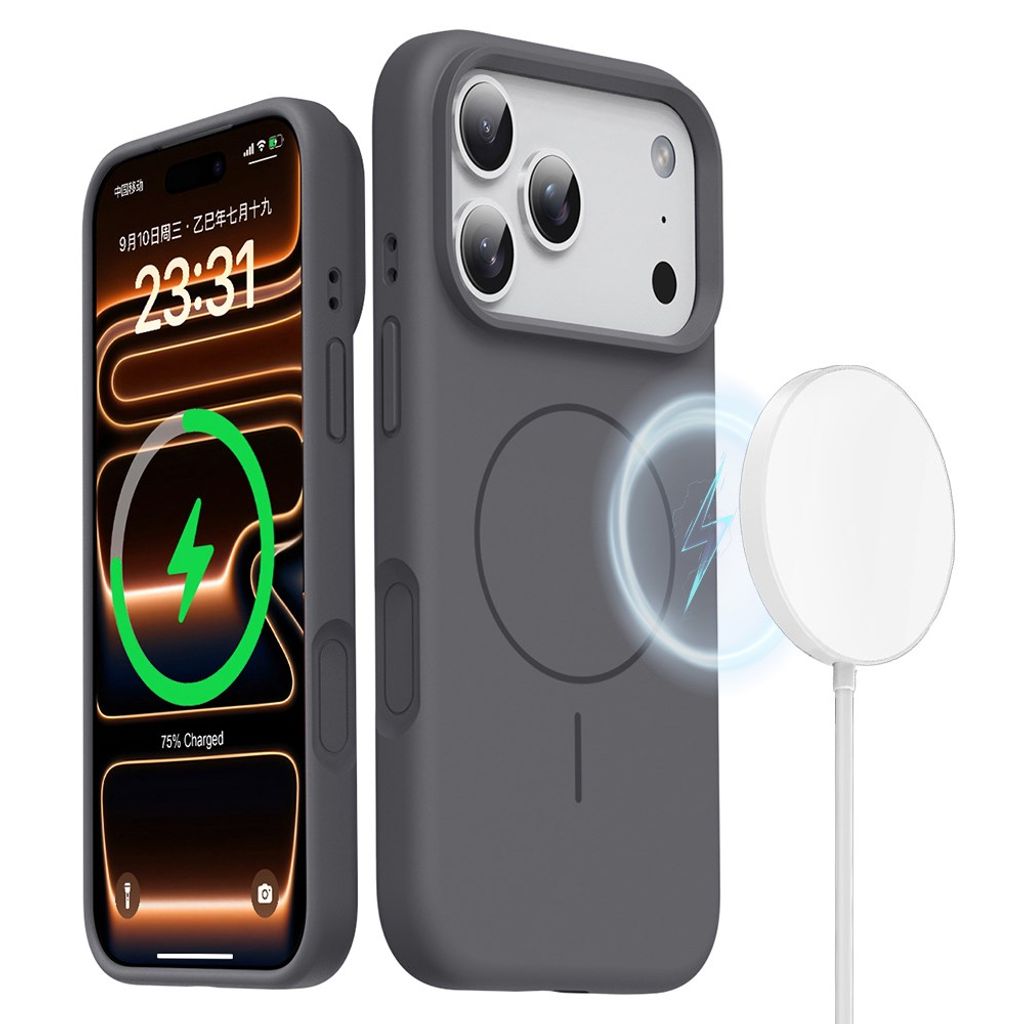 iPhone 18 Pro Max/17 Pro Max MagSafe Skal i Silikon - Grå