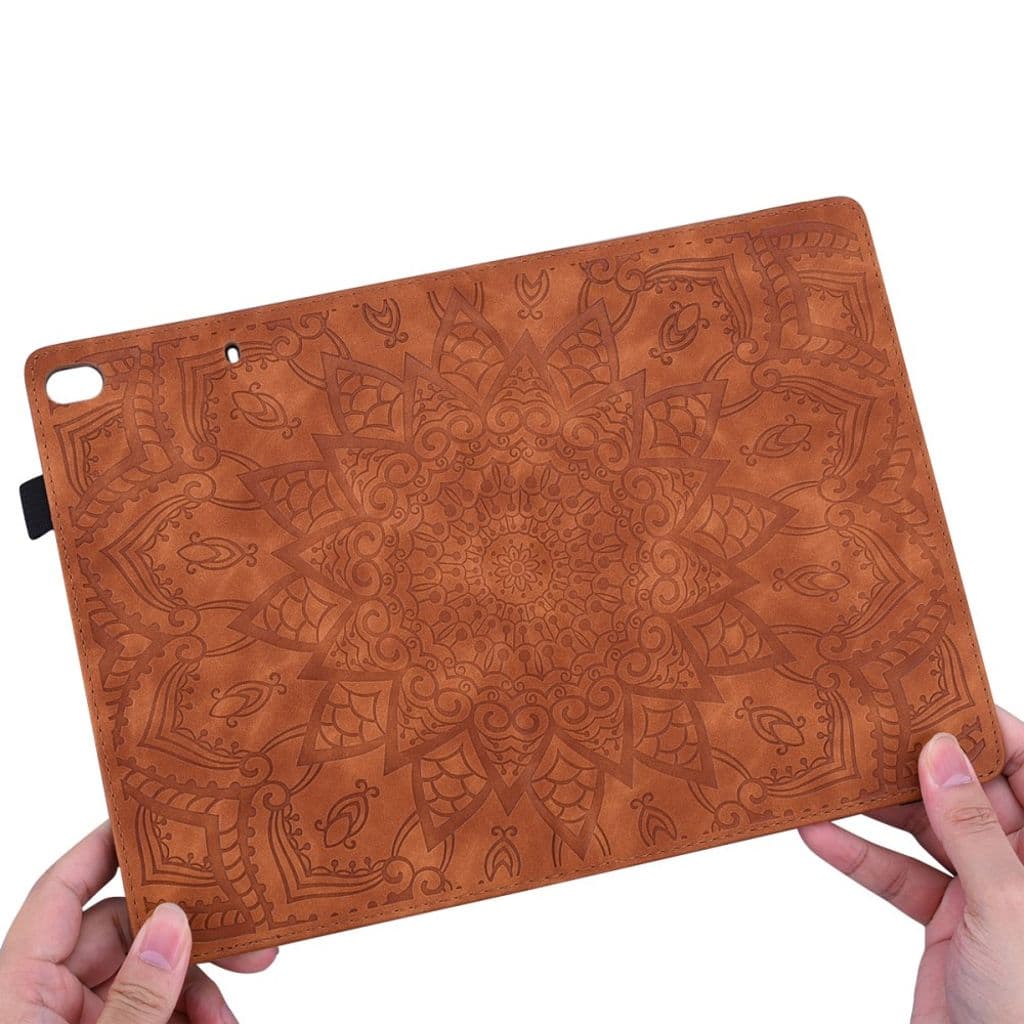 Samsung Galaxy Tab S9 FE / S10 FE etc. Fodral med blommönster - Brun