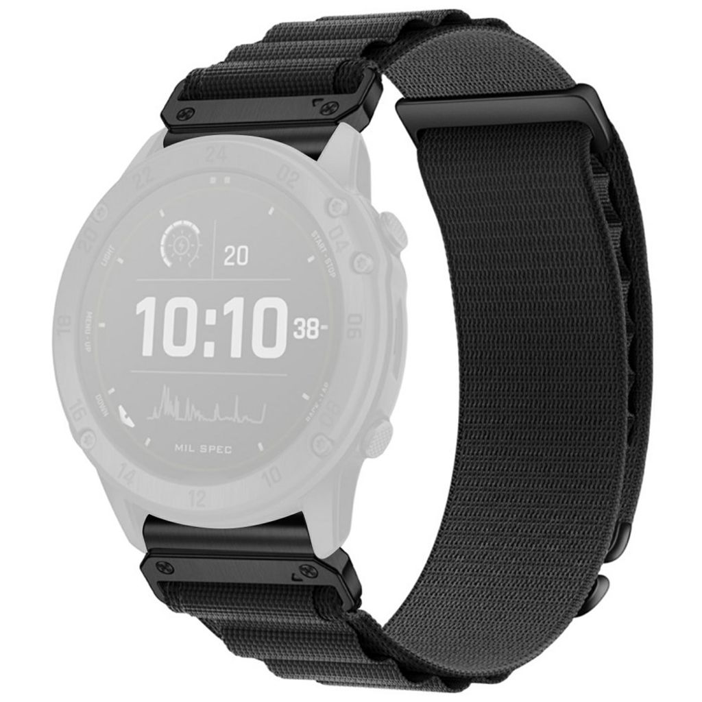 Garmin Fenix 8 Pro/Quatix 8 51mm Sportarmband i nylon - Svart
