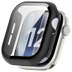 Apple Watch 12 42mm Heltäckande Skal med inbyggt härdat glas - Svart