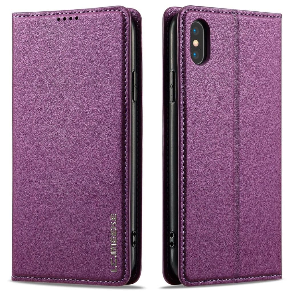 LC.IMEEKE iPhone XS Max Plånboksfodral Stativ – Lila