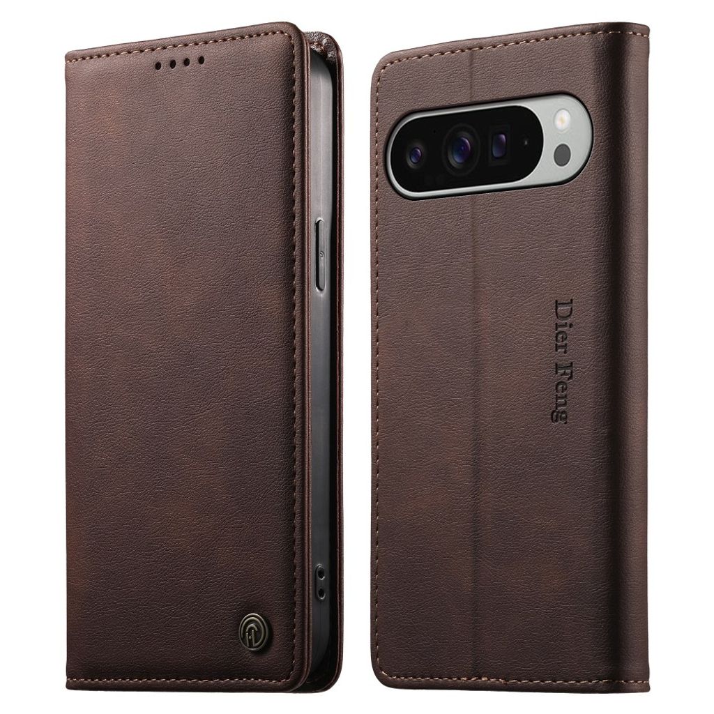 DIETFENG Google Pixel 11 Pro XL Plånboksfodral med RFID-skydd - Mörkbrun