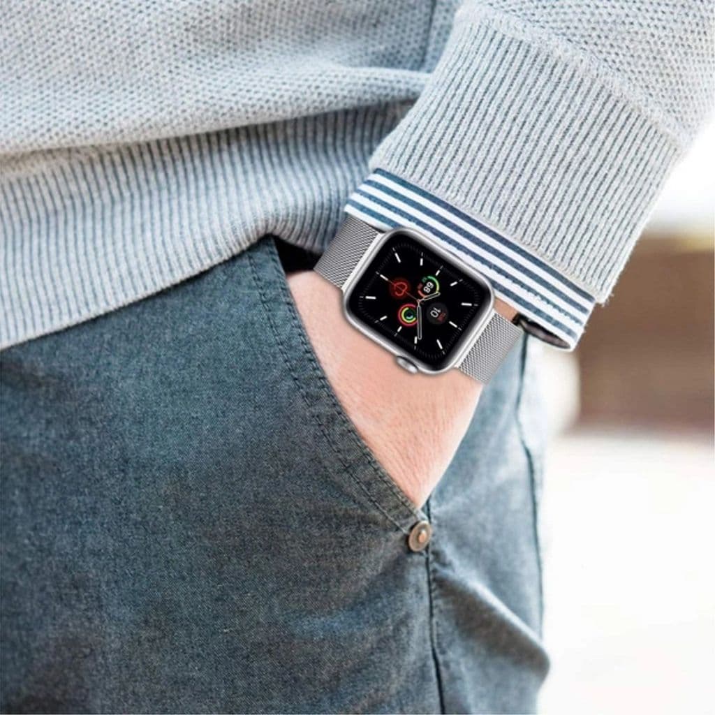 Tech-Protect Milanese Klockarmband Apple Watch 4/5/6/7/8/9/SE/Ultra 1/2 - Svart - Bild 3