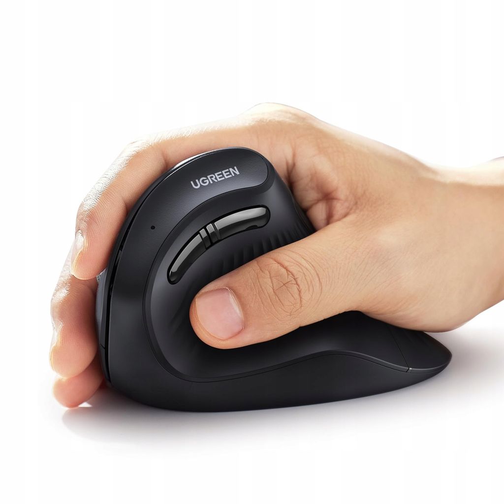 UGREEN Ergonomisk vertikal mus 4000 DPI max, 5 knappar - Svart - Bild 3