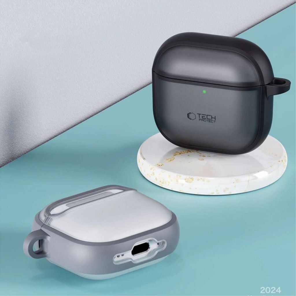 Tech-Protect Slim Fodral med karbinhake för Airpods 4 - Svart - Bild 3