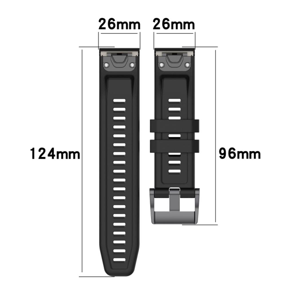 Garmin Fenix 7X Solar Kockarmband i silikon enfärgat - Vit - Bild 2