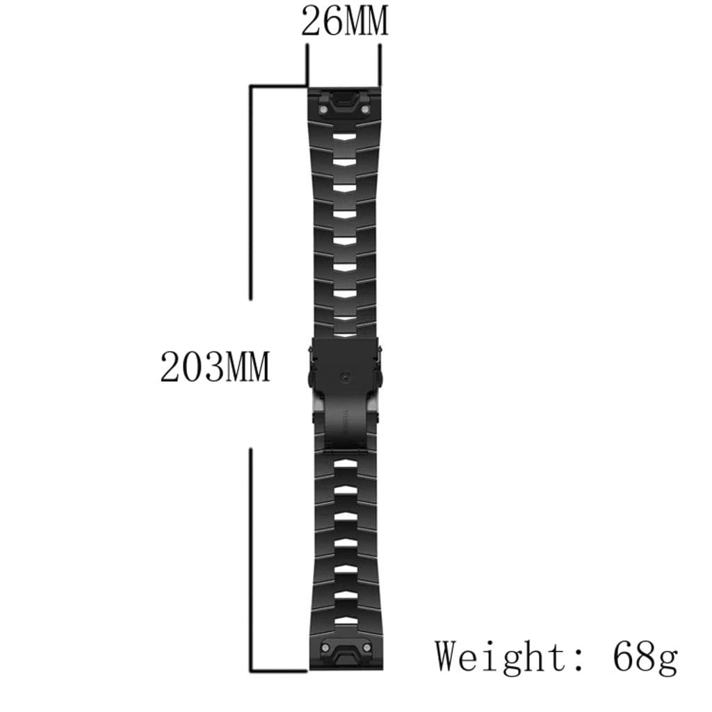 Garmin Fenix 7X Solar Kockarmband i titanlegering med snabbfäste - Svart - Bild 3