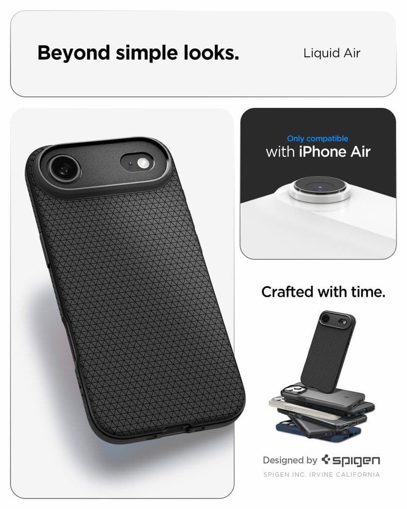 Spigen iPhone 17 Air Liquid Air Skal - Matte Black - Bild 5