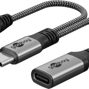 Goobay USB-C till 3,5 mm AUX och USB-C adapter, 60W, 15 cm