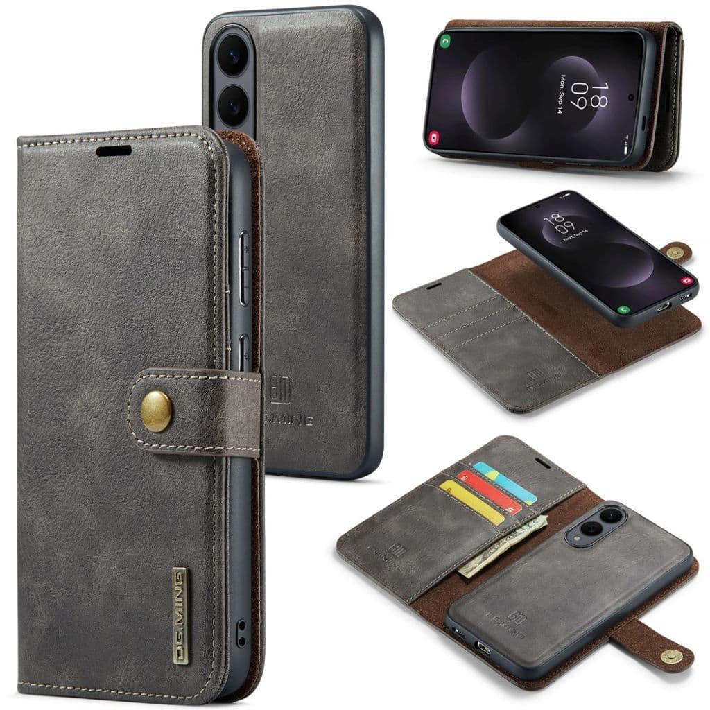DG.MING Samsung Galaxy S25 Edge Plånboksfodral - Grå