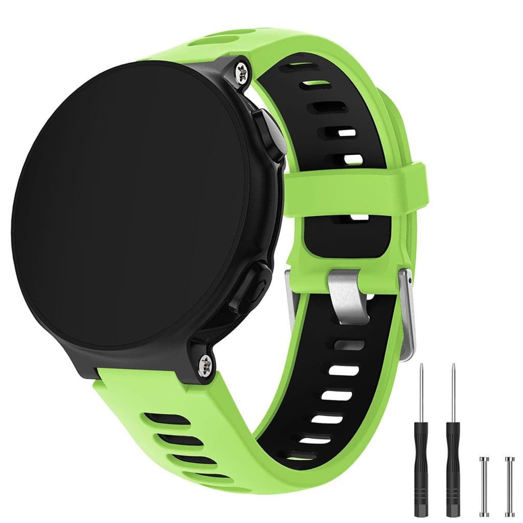 Garmin Forerunner 735XT/220/230/235/620/630 Klockarmband i silikon - Svart/Grön - Bild 2