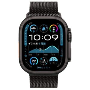 Apple Watch 42/44/46/49mm Klockarmband Milanese Quick Release - Svart