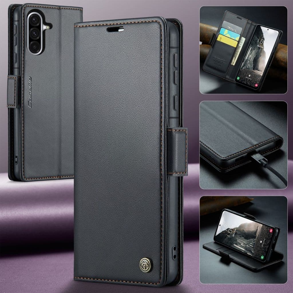 CASEME Samsung Galaxy A56 5G Fodral med RFID-blockering - Svart - Bild 8