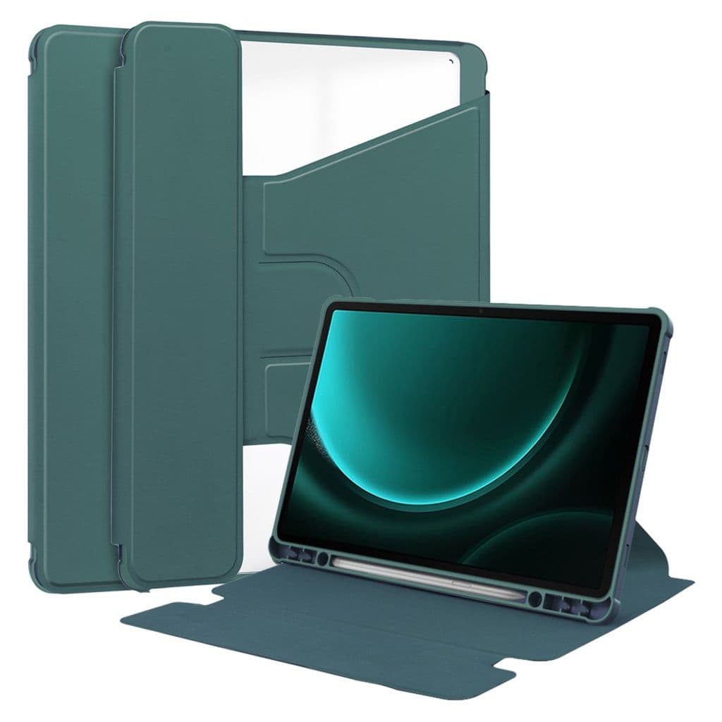 Samsung Galaxy Tab S9 FE Plus Fodral med vikbart stativ - Grön - Bild 2