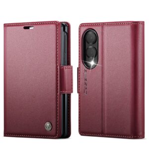 CASEME Samsung Galaxy Z Fold8 Plånboksfodral RFID-skydd - Röd
