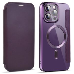 iPhone 14 Pro Max Plånboksfodral MagSafe RFID-blockerande Lila