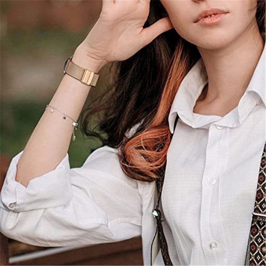 Samsung Galaxy Watch 6/6 Classic/5/5 Pro/4 Milanesiskt Klockarmband - Guld - Bild 4