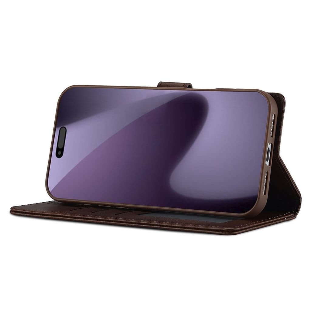 LC.IMEEKE iPhone 17 Pro Plånboksfodral med Stativ - Brun - Bild 3