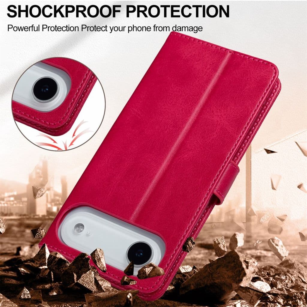 LC.IMEEKE iPhone Air Plånboksfodral med Stativ - Rosa - Bild 5