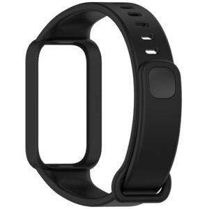 Xiaomi Smart Band 9 Active/Redmi Band 3 Silikonarmband med ram - Svart