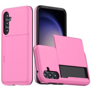 Samsung Galaxy A55 5G Skal med glidkortshållare - Rosa