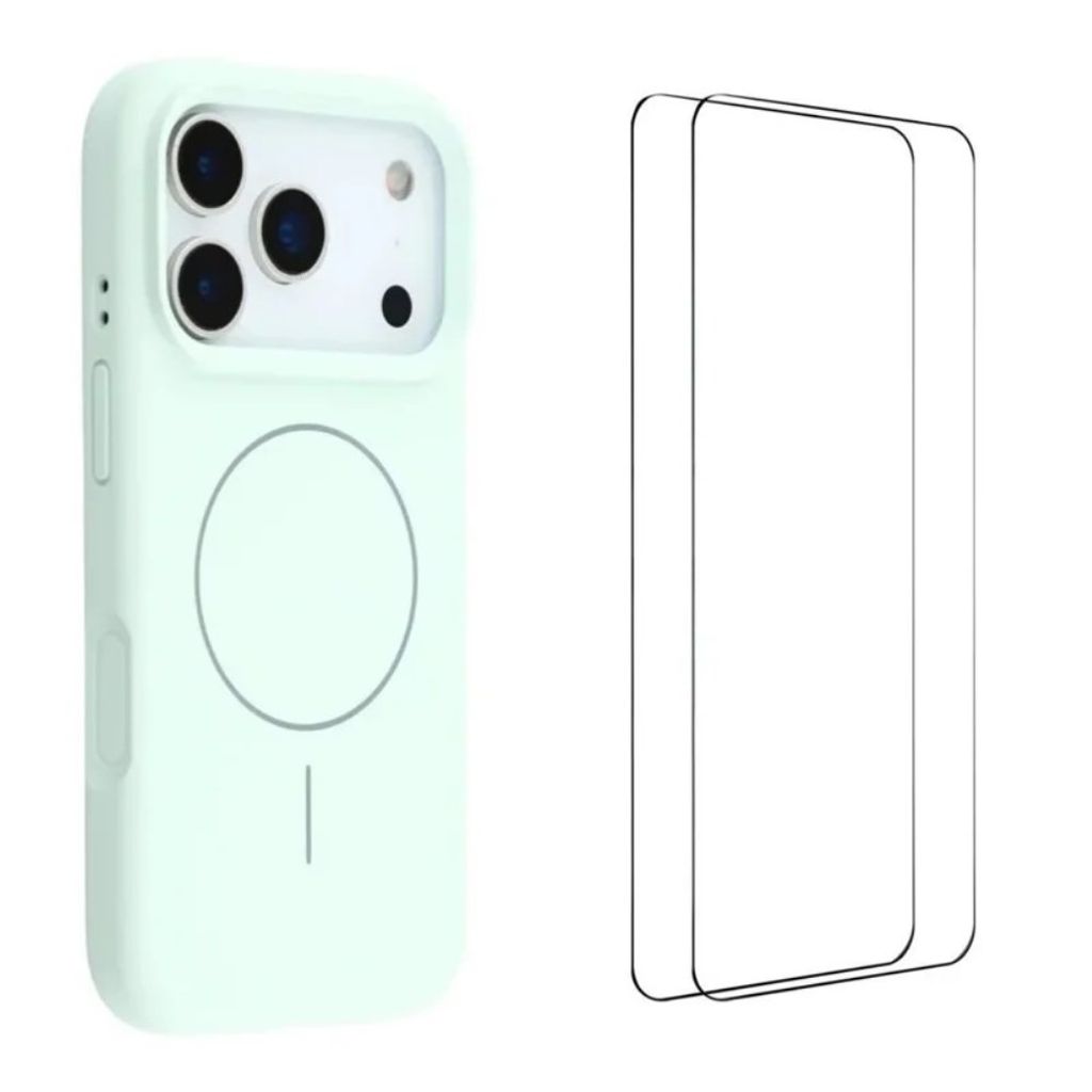 iPhone 18 Pro Max MagSafe Skal med 2 skärmskydd - Grön