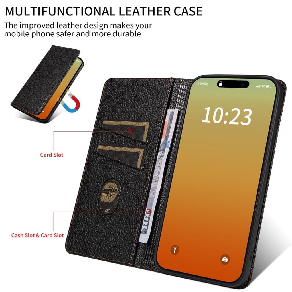 iPhone 14 Pro Max Plånboksfodral RFID-blockerande – Svart - Bild 10