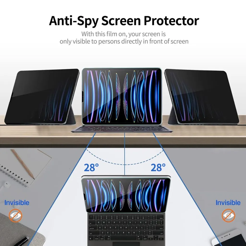 ENKAY HAT PRINCE iPad 10.9" 2022 / iPad 11" 2025 Privacy Skärmskydd - Bild 3
