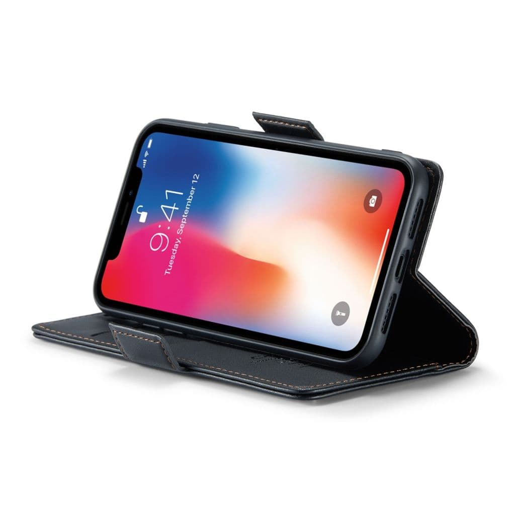 CASEME iPhone XS Max Plånboksfodral RFID-blockerande 3 Kortfack – Svart - Bild 3