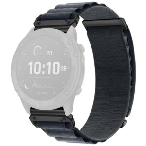 Garmin Fenix 8 Pro/Quatix 8 51mm Sportarmband i nylon - Mörkgrå