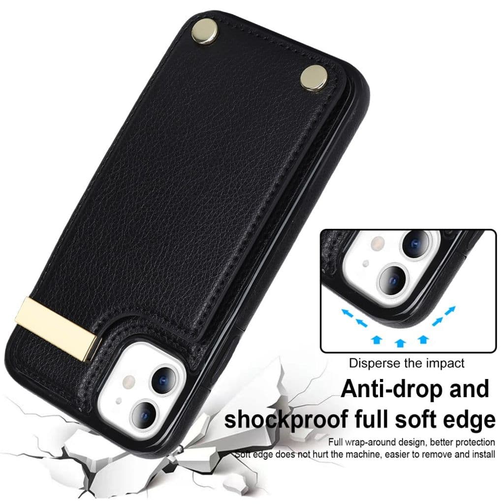 iPhone 11 Skal med korthållare - Svart - Bild 4