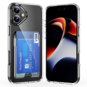 iPhone 17 Skal med Kortfack i Akryl - Transparent