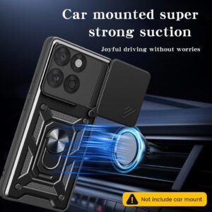 Motorola Edge 60 / 60 Fusion skal med kickstand och kameralock – svart