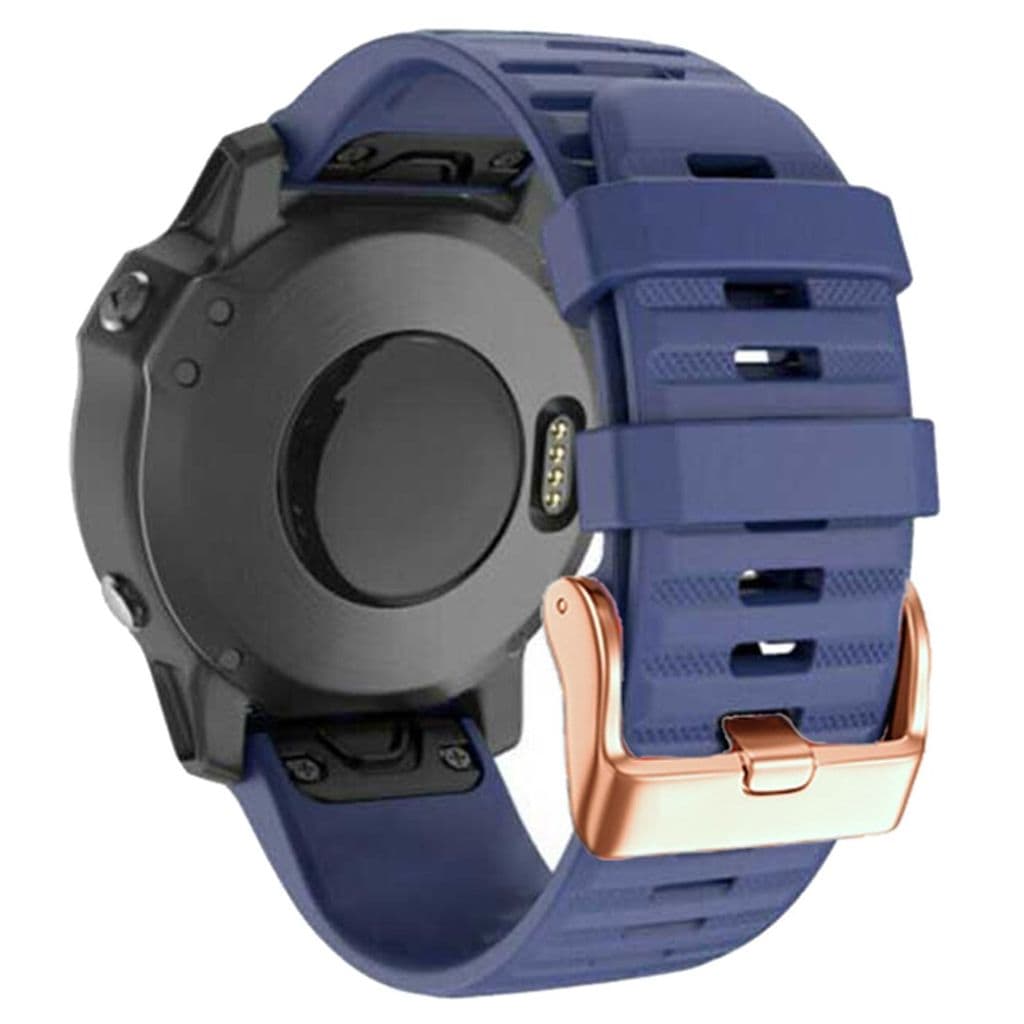 Garmin Fenix 7S/6S/5S/Instinct 2S etc. Silikon Klockarmband - Mörkblå - Bild 2